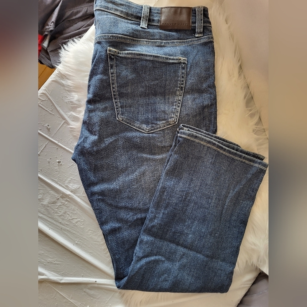 Denver Hayes Classic Blue Denim Jeans, Size 42x30